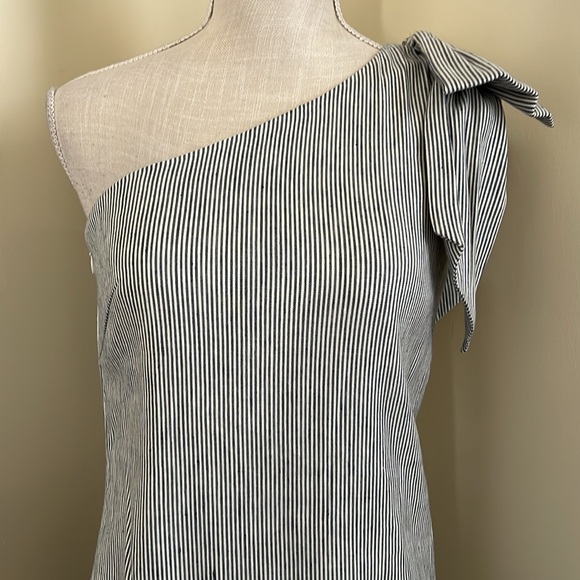 🆕 Antonio Melanie Dress Elegant One-Shoulder Gray Dress - Picture 8 of 16